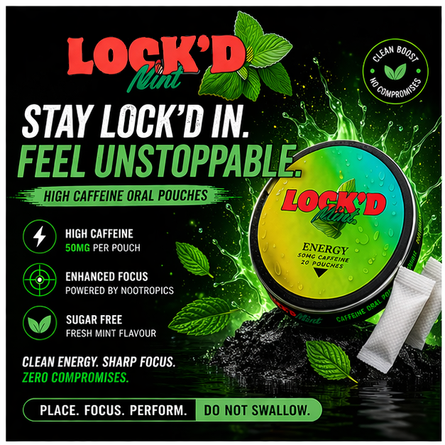 LOCK'D Mint (20 Caffeine Pouches)