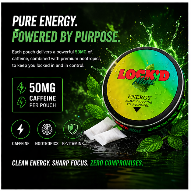 LOCK'D Mint (20 Caffeine Pouches)